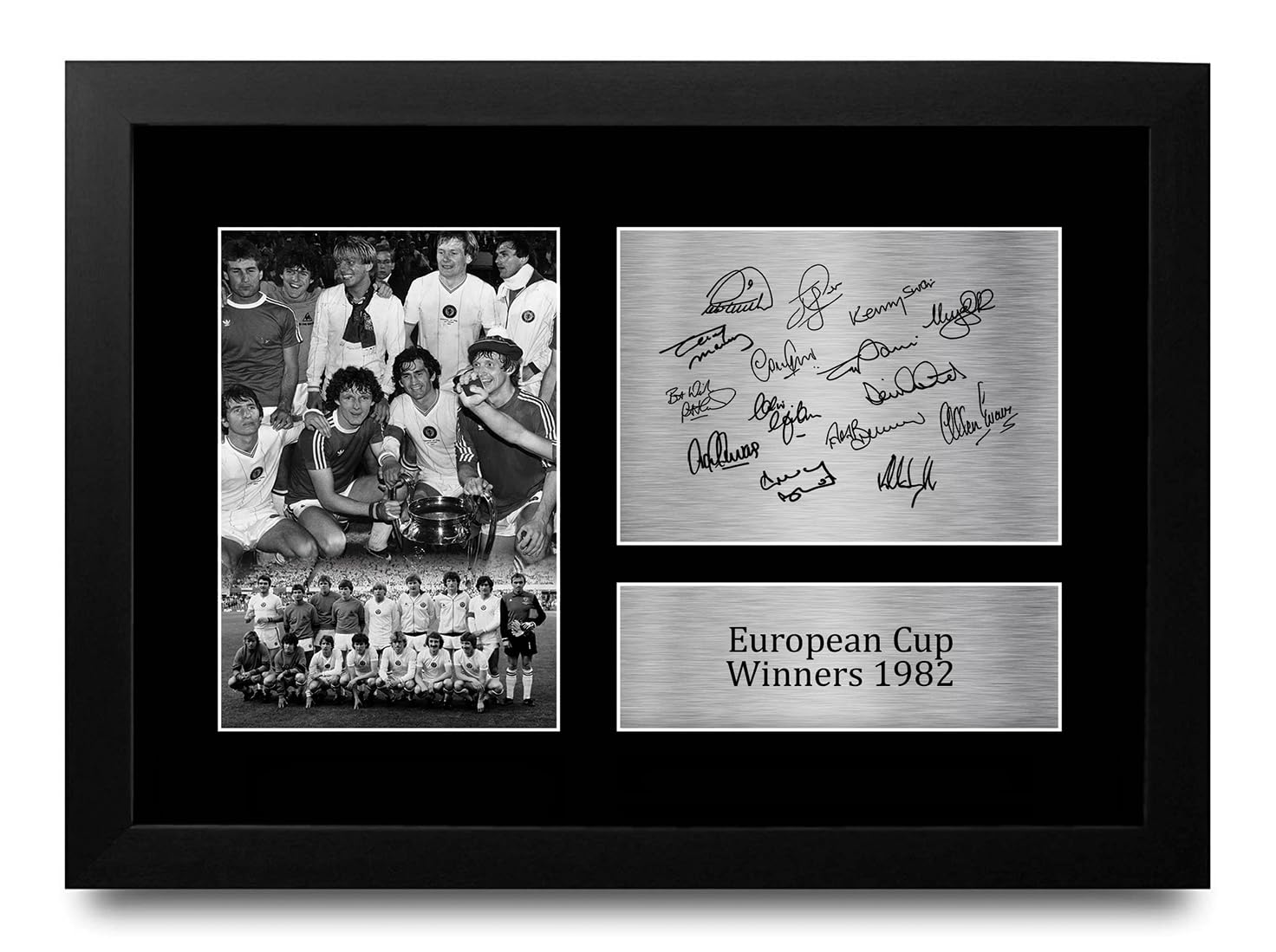HWC Trading Aston Villa 1982 European Cup Winners Gifts Printed Signed Autograph Picture for Football Fans and Supporters - A4 Framed — image 1