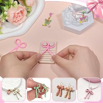 Polymer Clay Bow Maker Polymer Clay Earring Guide (White)