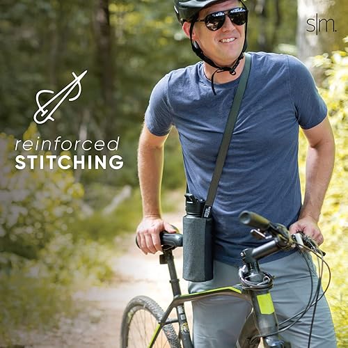 Miniatura 6 de Simple Modern Bolso bandolera para botella de agua para niños con correa ajustable  Soporte para botellas Bolsa cruzada para caminar, senderismo y