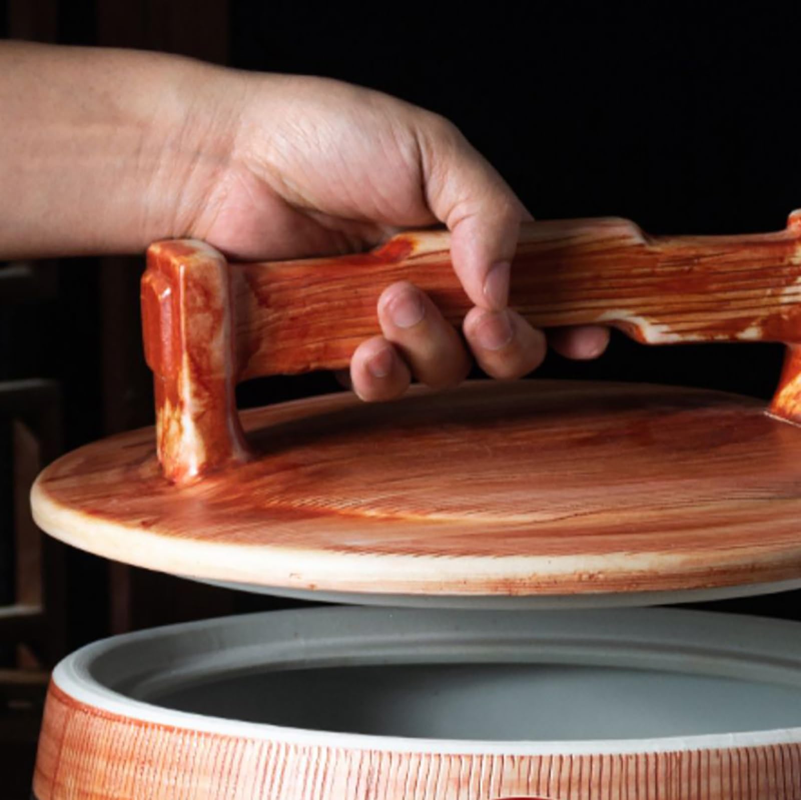 Contenitore Ceramica Per Riso Con Coperchi Grande Distributore Contenitori La Cucina Organizzazione Cinese Secchio Contenitori Per Alimenti Domestici Cilindro Barattoli Per Alimenti Ermetici Design(Sm