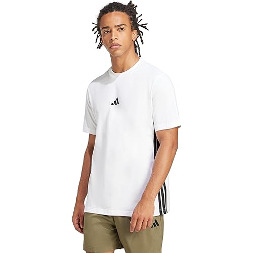 Adidas Mens Essentials Single Jersey 3-Stripes T-Shirt