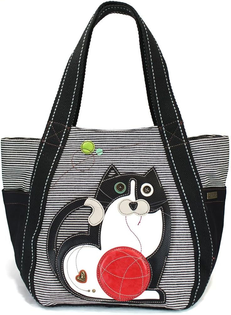 Chala Carryall Zip Tote, Canvas Handbag, Top Zipper, Animal Prints
