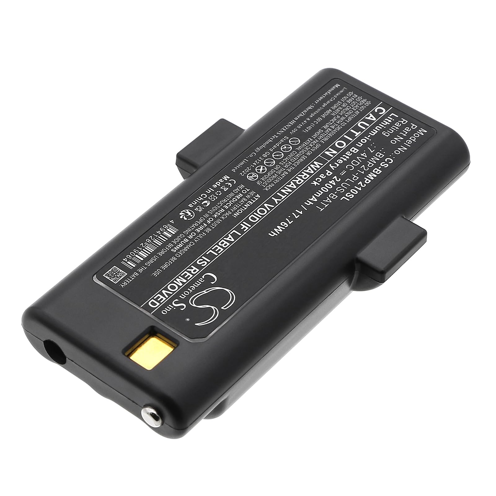 TECHTEK Batteria 2400mAh compatibile con [Brady] BMP21 Plus, BMP21-Lab, M210, M210-Lab sostituisce 170420, BMP21-PLUS-BATT, G6120161 FBA