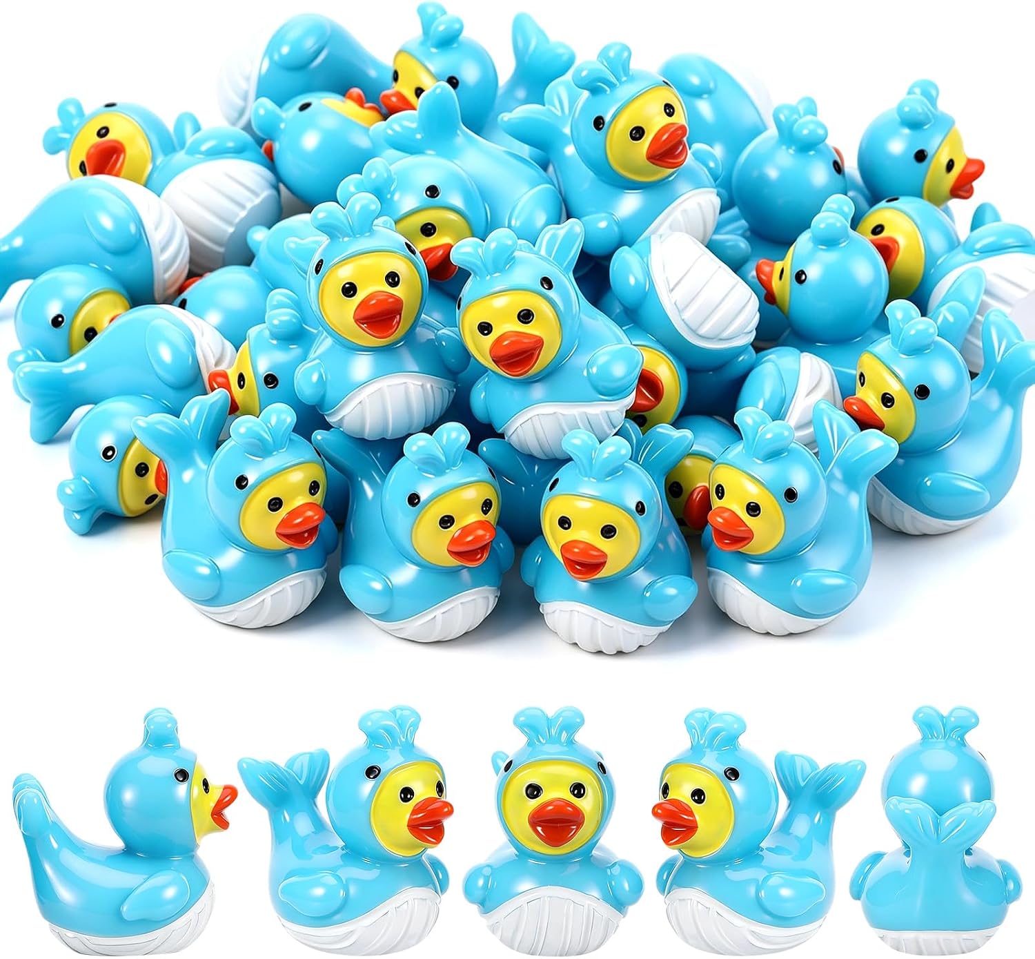 30 Pcs Whale Ducks, Mini Whale Resin Ducks Bulk