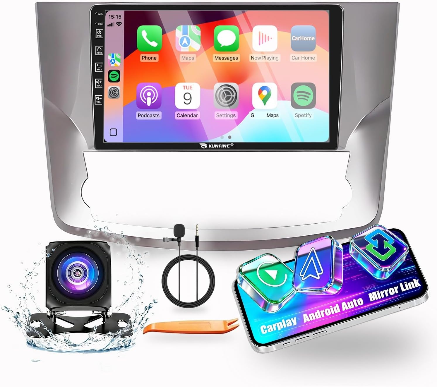 for Toyota Avalon 2011-2012 Car CarPlay Android Auto Navigation Stereo GPS Radio Reverse Camera Display 9" IPS Touchscreen Headunit Tablet Pad Media Player, if Applicable Octa Core 6G+128G