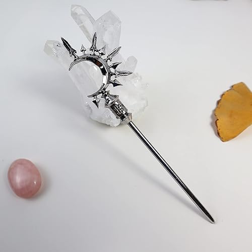 Miniatura 7 de 2 unids nueva horquillas para el cabello, horquillas de peinado negro Wicca Witch Hair Stick Slide Renaissance Festival Hair Acceossories para