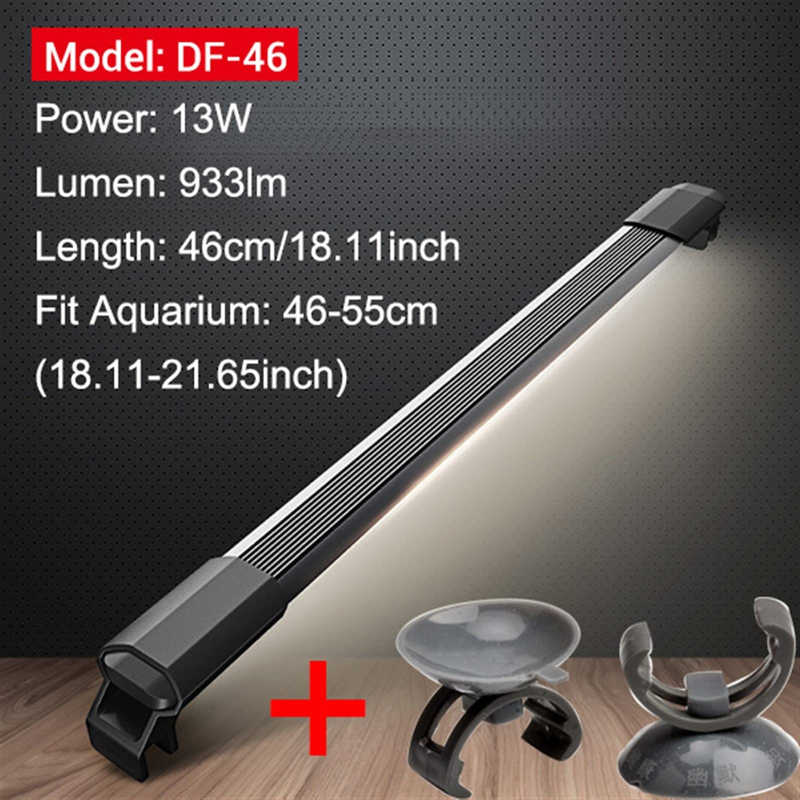 Luci Piscina 15-5. 5 cm. Acquario delle luci del serbatoio del pesce GUIDATO Illuminazione con staffa regolabile Lampada in lega di alluminio in lega di alluminio 1.1cm IP67. Luci subacquee impermeabi