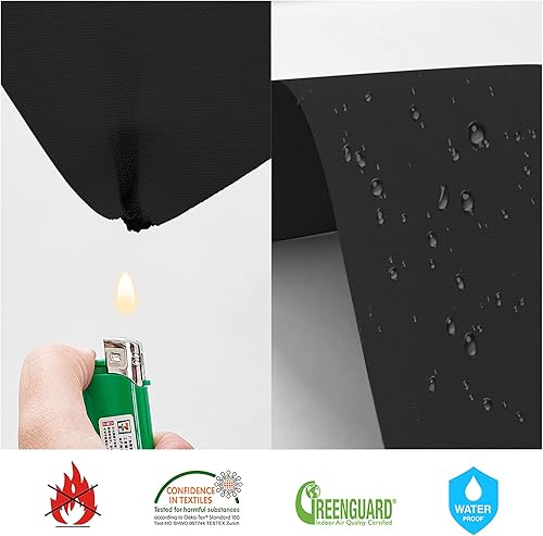 Miniatura 3 de MiLin Persianas enrollables sin cordones para ventanas del hogar, oscurecimiento de la habitación, impermeables, con aislamiento térmico, persianas