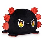 TeeTurtle - The Original Reversible Axolotl Plushie - Fire Eyes - Cute Sensory Fidget Stuffed Animals That Show Your Mood