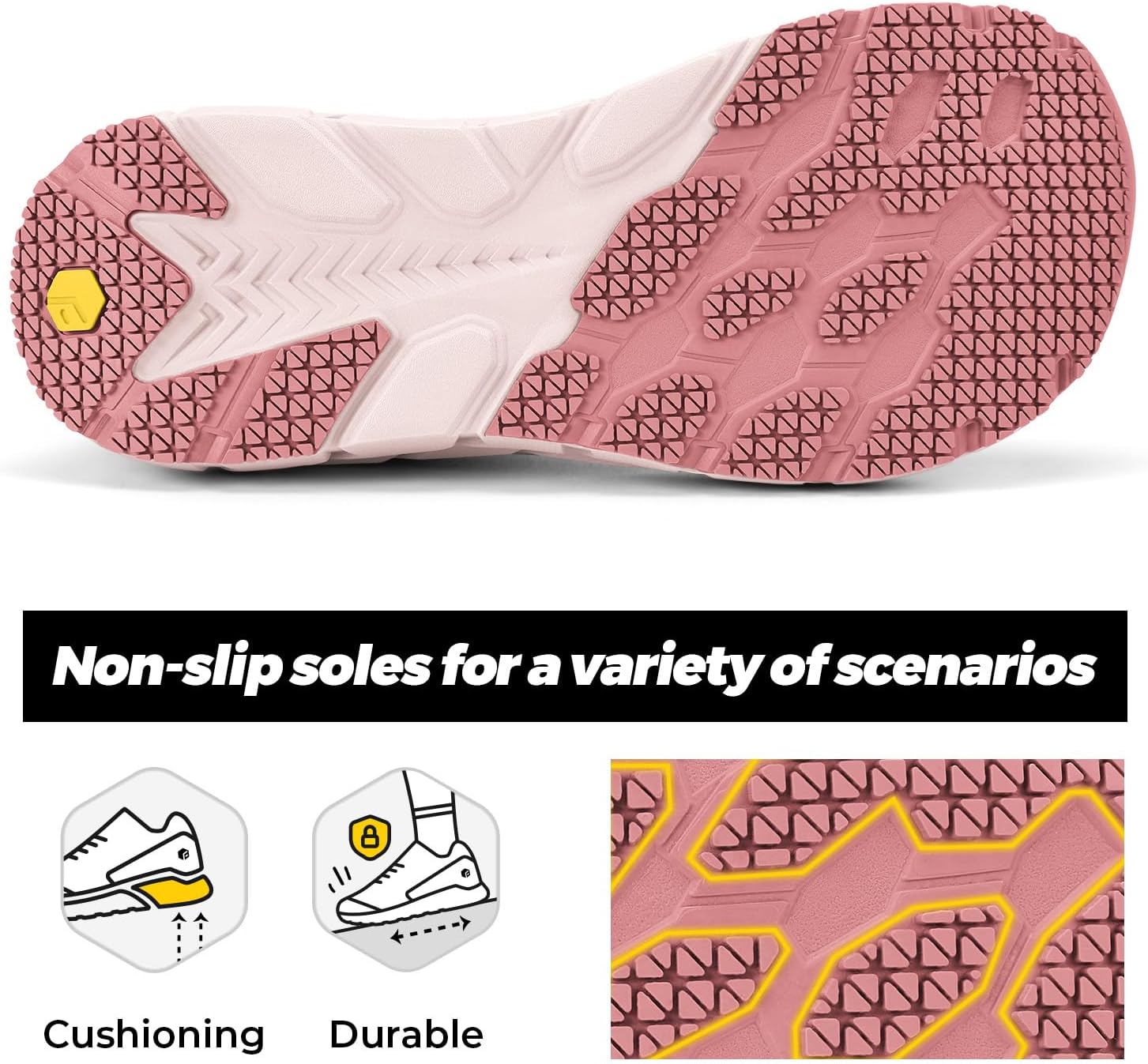 FitVille Women's Wide Toe Box Walking Shoes Breathable Sneakers Non-Slip Athletic Tennis Running Shoes for Swollen Feet Heel Pain Relief - FlowCore V6 - Image 5