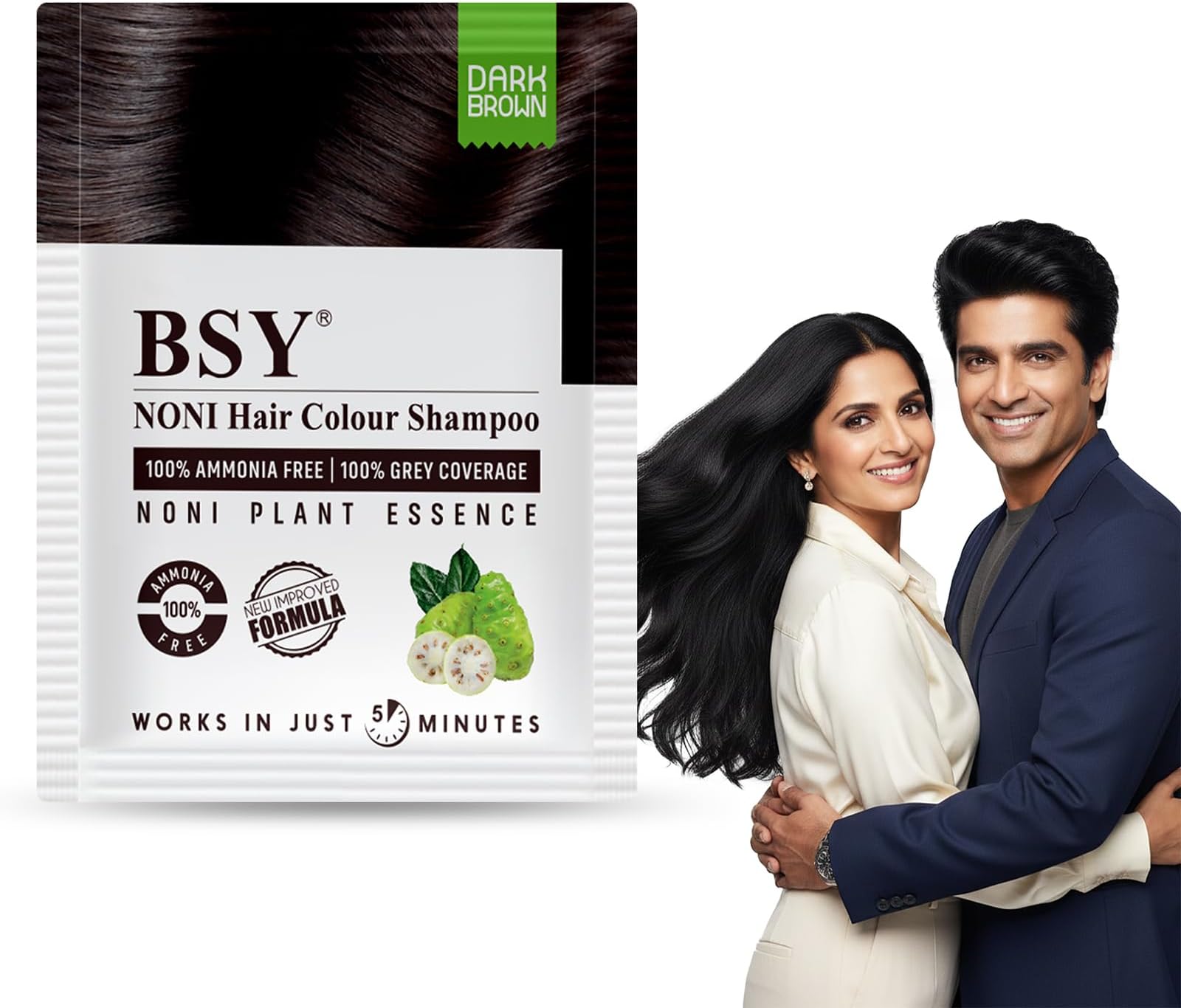 Bsy Noni Black Hair Dye Shampoo 20ml