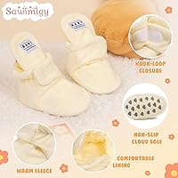 Vista 108 de Sawimlgy - Botines de algodón antideslizantes para recién nacido, con agarre, para cuna o para el invierno 010/Amarrón