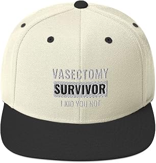 Vasectomy Survivor I Kid You Not Vasectomy Surgery Mens 3D Puff Flatbrim Flat Brim Snapback Hat