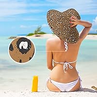 Vista 5 de MNSRUU Wide Brim Hats Skull Sun Hat Packable Sun Visors Floppy Summer Beach Hat for UV Protection