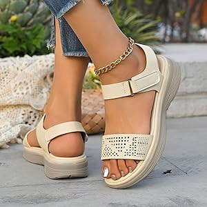 Amazon.com | ZSpzx 2025 Women's Summer Platform Sandals,Open