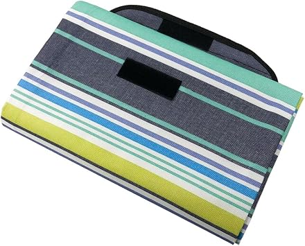 Beach Blanket Outdoor Camping Pocket Picnic Mat Nylon Lawn Mat Waterproof and Easy to Fold