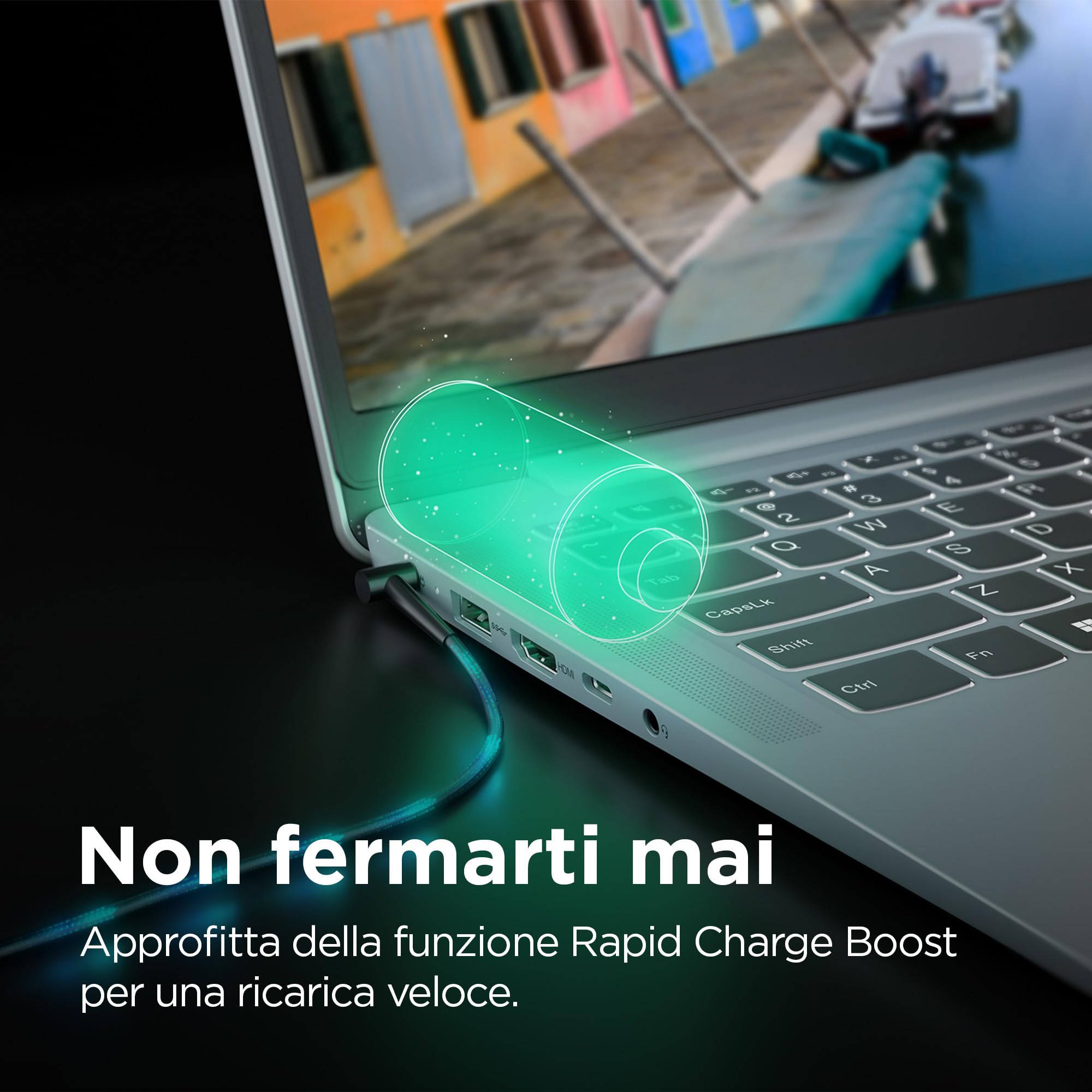 Lenovo IdeaPad Slim 3 Notebook 15,6” FHD (1920x1080), Intel N100, RAM 4GB, 128GB SSD, Grafica Integrata, WiFi 6, Windows 11 Home, Tastiera Ita, Microsoft 365 Personal 12 mesi incluso - Arctic Grey