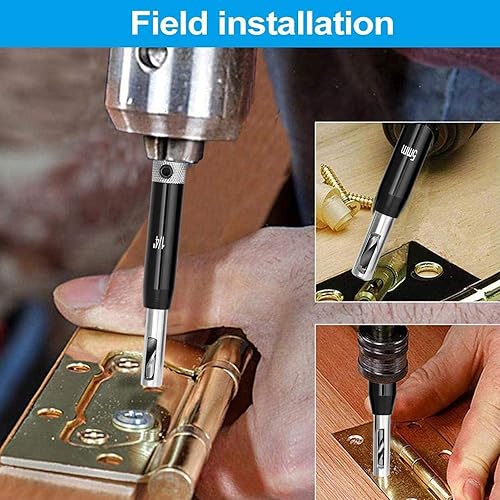 Miniatura 3 de Juego de 22 brocas de bisagra autocentrante, perforadora de agujero de núcleo de bisagra autocentrante de 564 pulgadas, 764 pulgadas, 964 pulgadas,