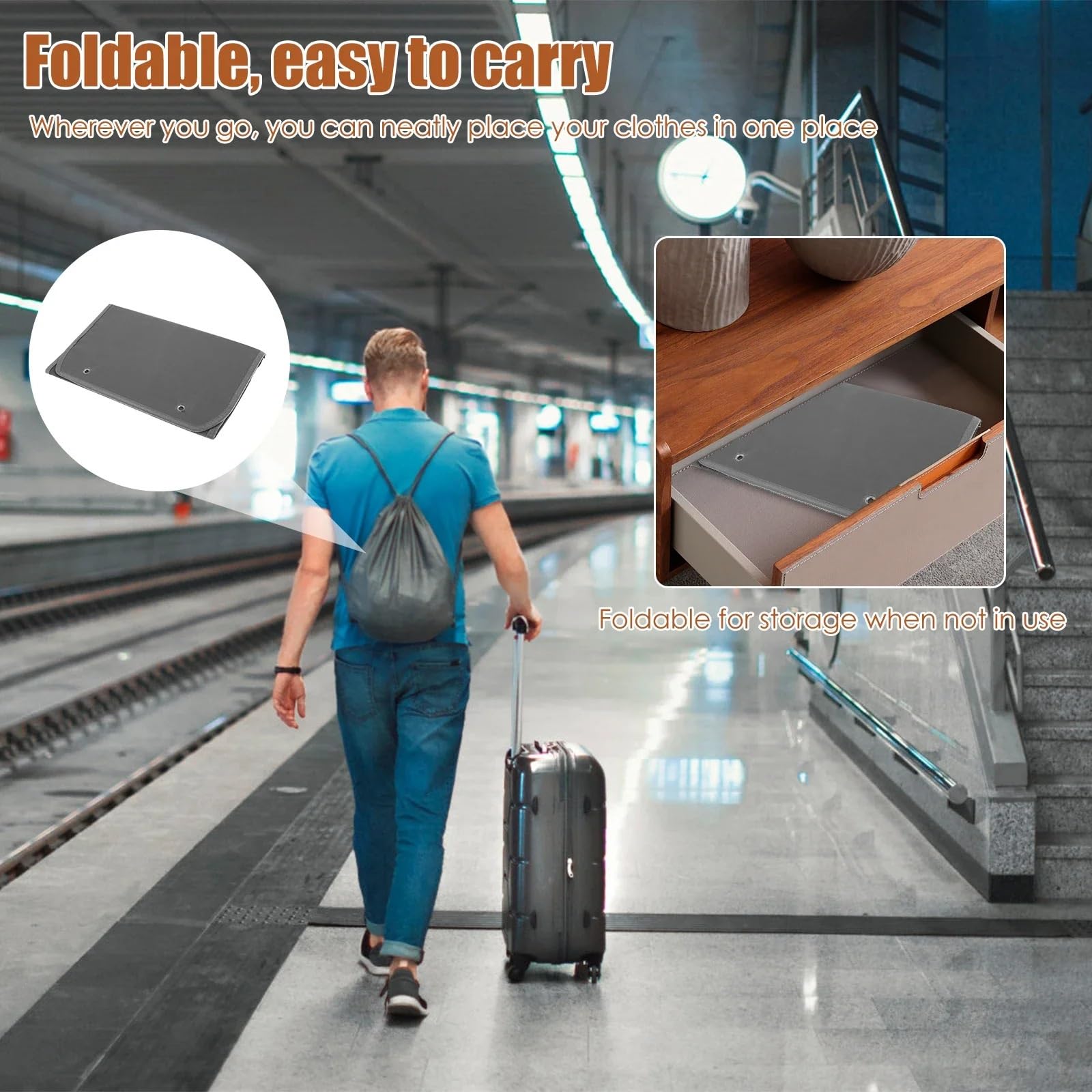 Sacco Per Bucato Sospeso Portabiancheria portatile da appendere | Cesto pieghevole da parete for portaoggetti ideale for il bagno(M 1pc)