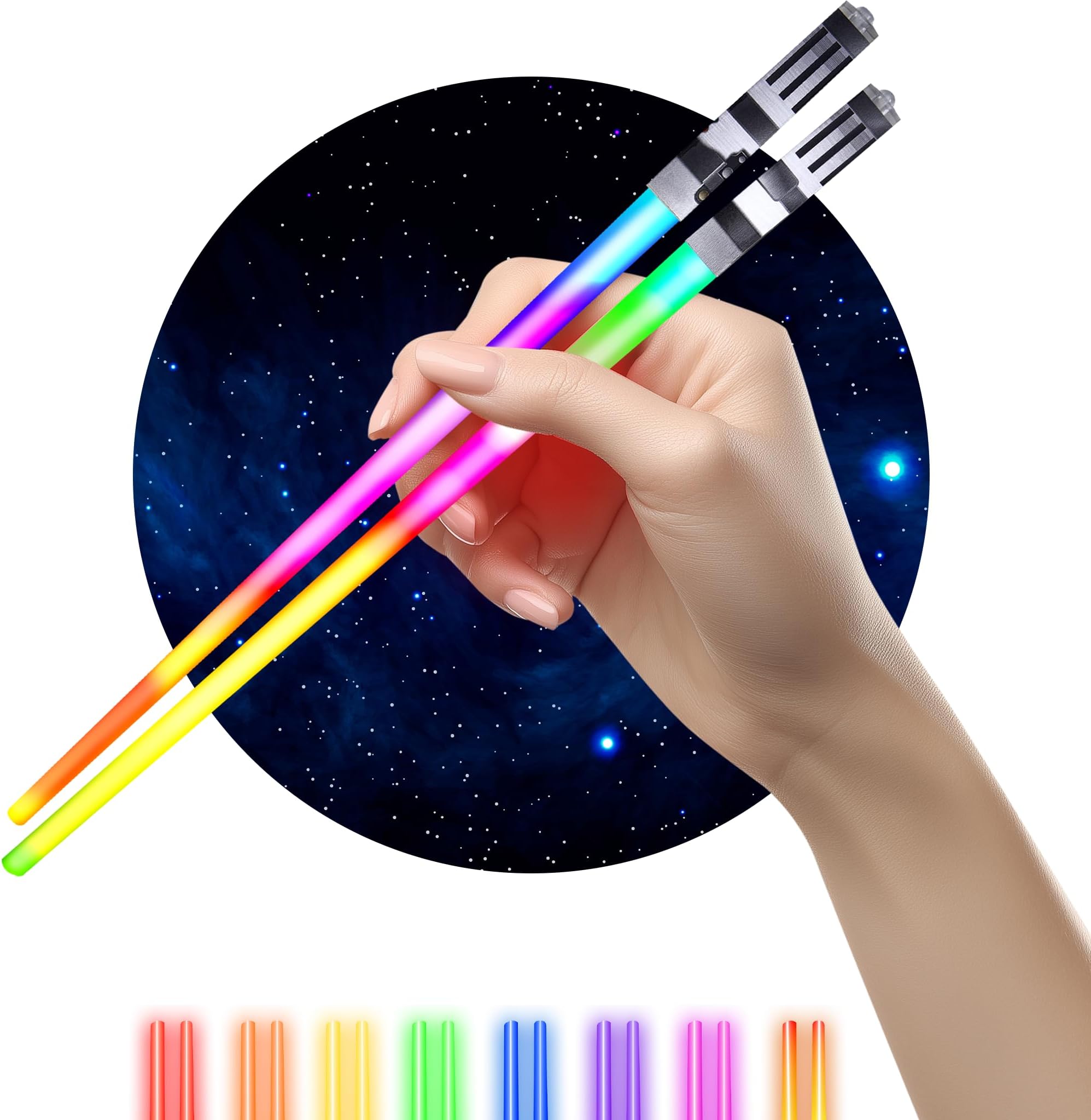 LIGHTSABER CHOPSTICKS LIGHT UP STAR WARS LED Glowing Light Saber Chop Sticks ...