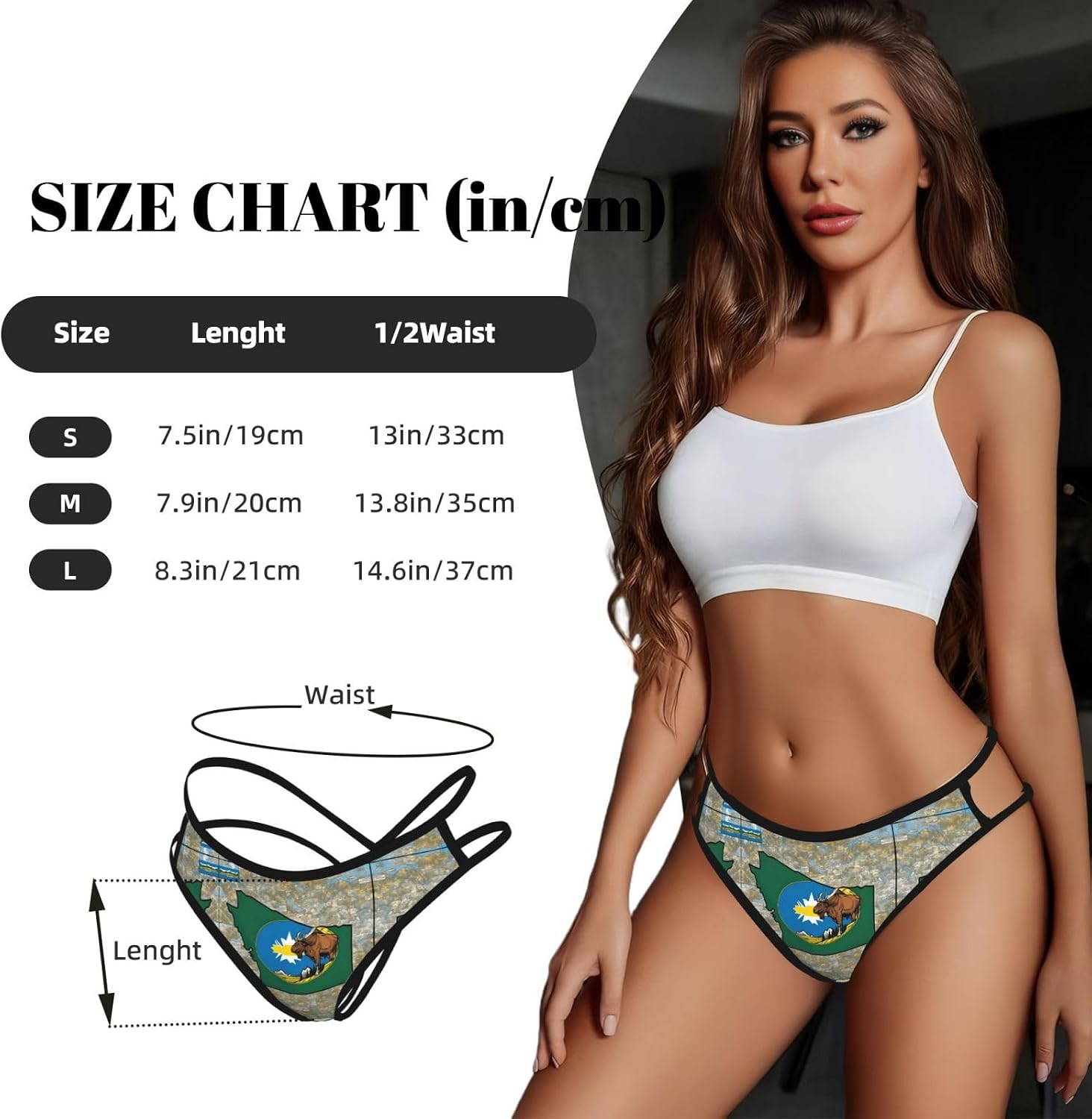 Abstract Montana Flag Map03 Print Sexy Underwear G String Thongs For Women Low Rise No Show Workout Panties For Sports And Yoga Black