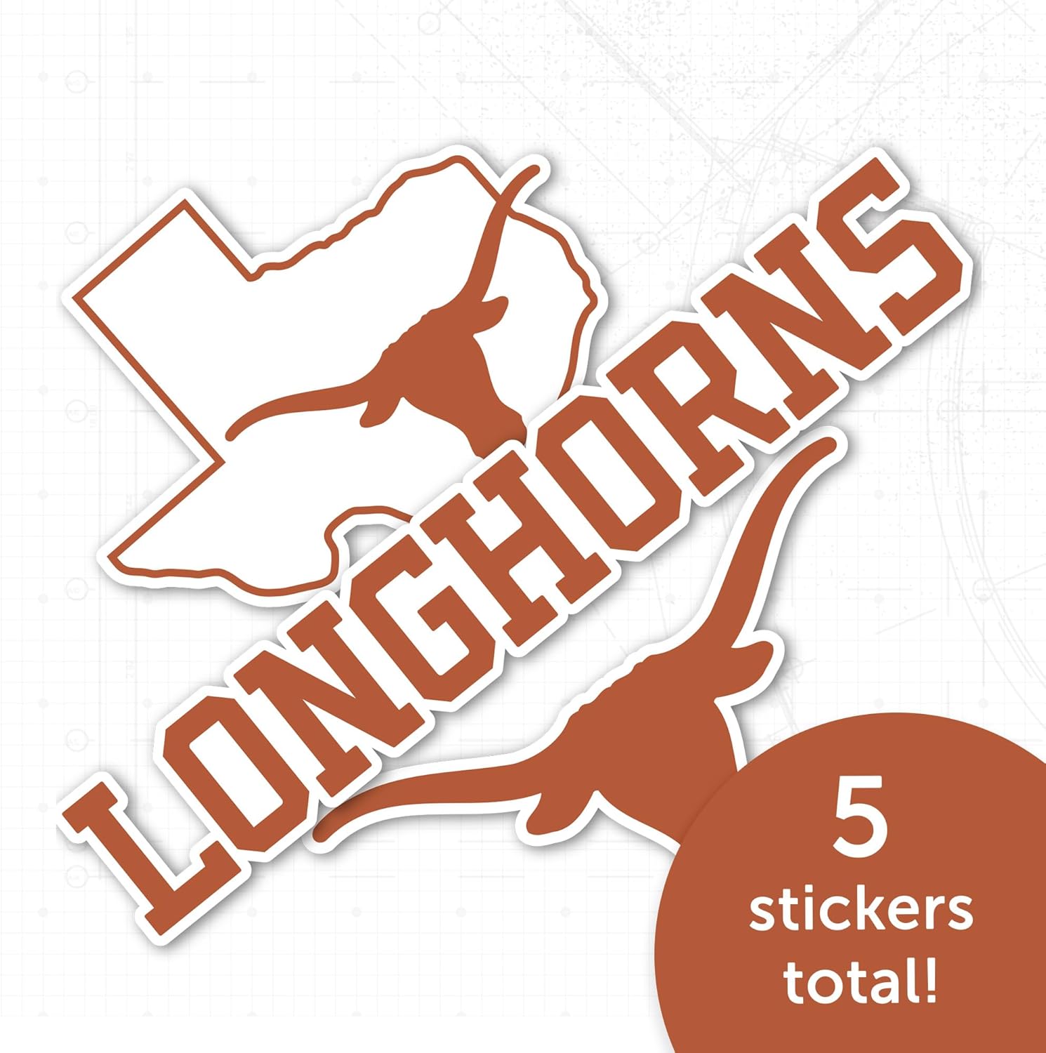 Desert Cactus University of Texas Sticker Longhorns UT Austin Vinyl Decals Laptop Water Bottle Car Scrapbook T5 (Type 5-1) - Image 5