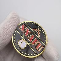 Vista 5 de Toma de decisiones Moneda Flipping Coin FUBAR Snafu Challenge (dorado)