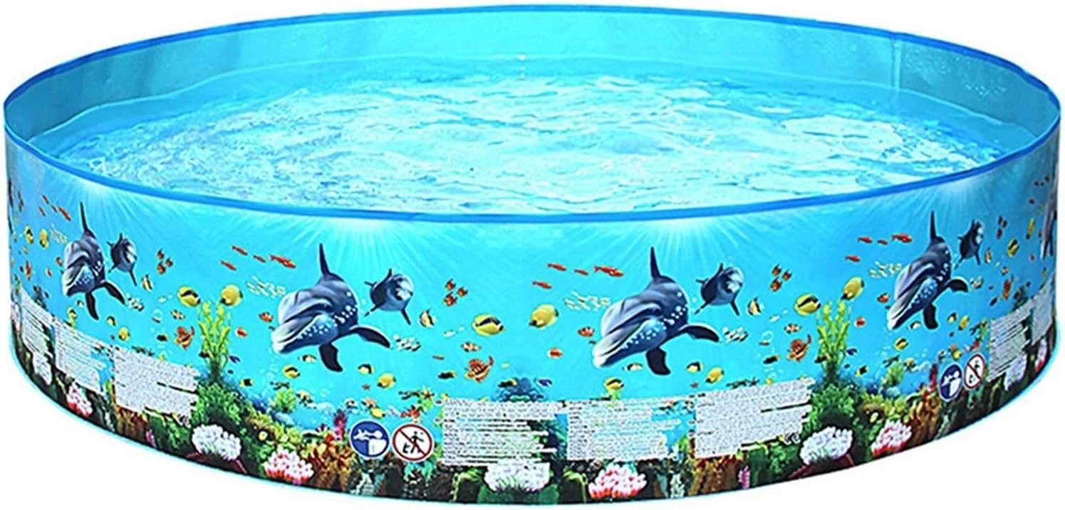 Portable Folding Swimming Pool Hard Plastic Kiddie Pool No Inflation Required 297L Large Capacity Water Play Center For Family Backyard Summer Outdoor Activities