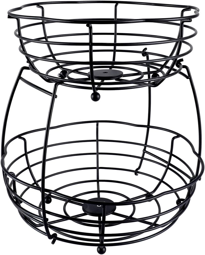 Rеvіеw Dіѕсоunt IZLIF Fruit Basket 2 Tier Metal Bread Basket Storage Display Stand for Kitchen with Screws Free Design