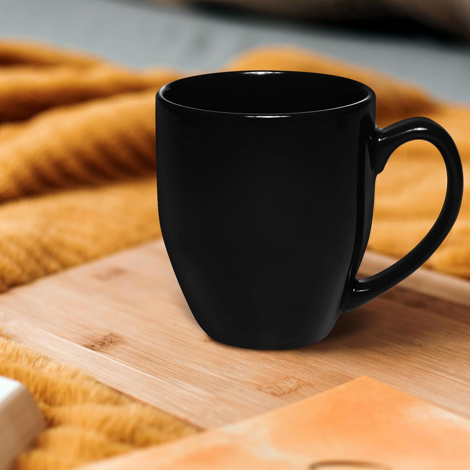 DISCOUNT PROMOS Large Coffee Cups 16 oz. Set of 10, Bulk Pack - Perfect for Tea, Espresso, Cappuccino, Hot Cocoa - Black