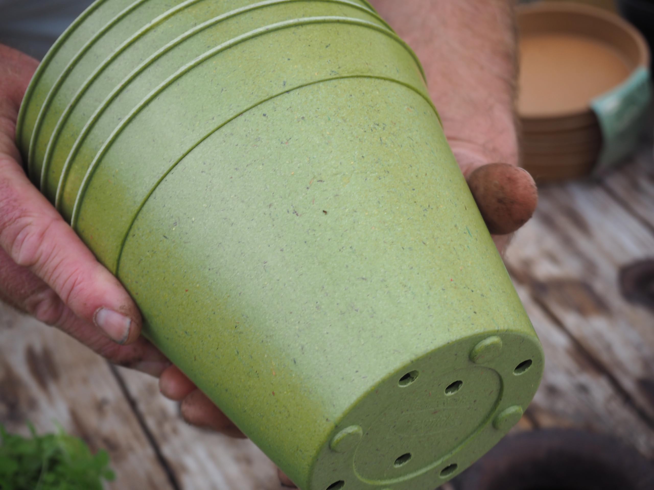 Haxnicks Vaso Per Piante In Fibra Di Bambù, 12,7 Cm, 750 Ml, Biodegradabile E Compostabile, Confezione Da 5, Sostenibile, POT110101 - 4