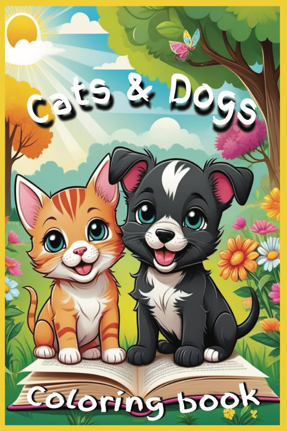 Cats & Dogs Coloring Book
