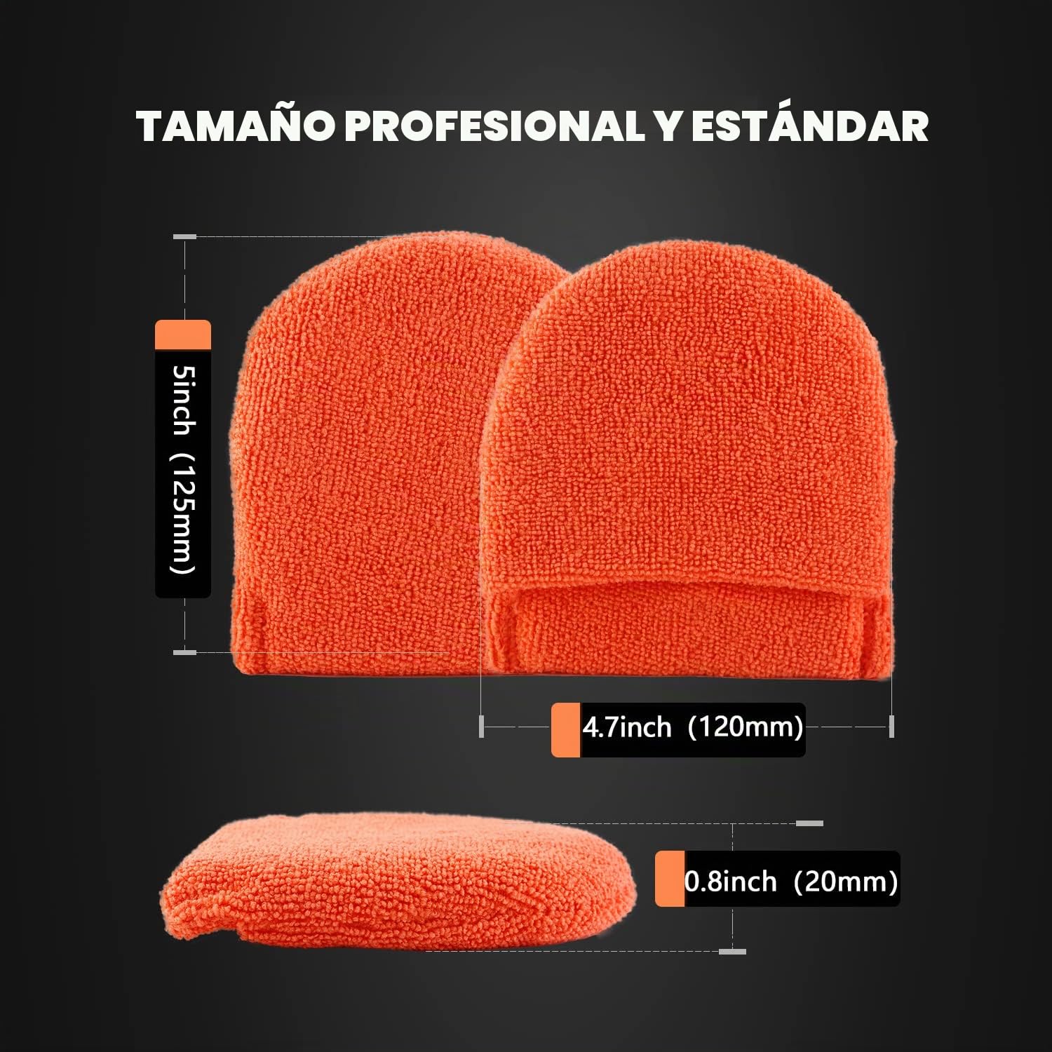 SPTA 10 Unids 125mm Pulido Esponja Almohadillas de Coche con Cera Esponja Aplicador Coche Almohadillas Esponja de Pulido Cera, Almohadillas de Cera