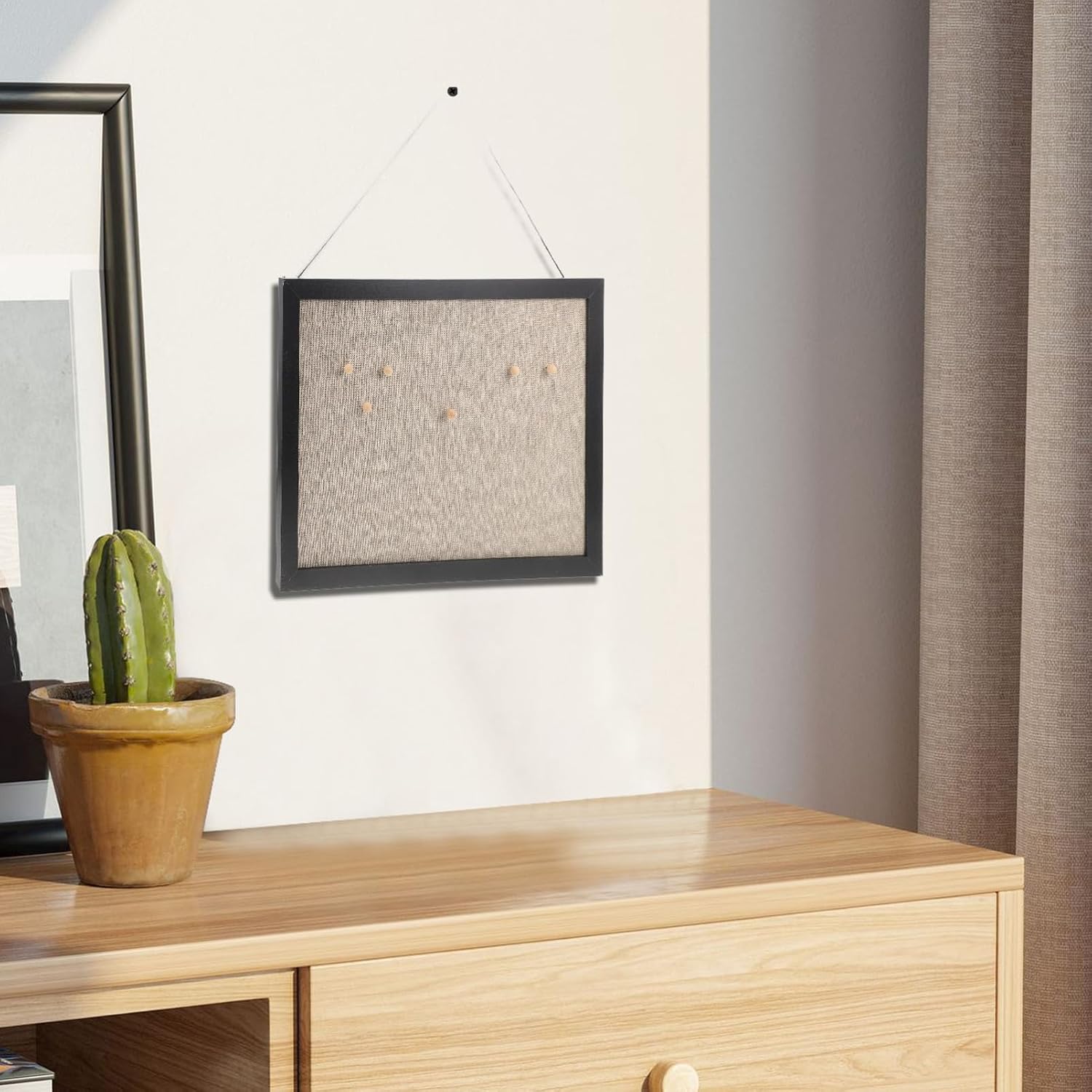 Cabilock 1set Framed Cork Board for Wall Notice Board Frame for Home Office Kitchen Lightweight Design for Memos Notes Photos