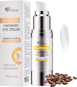 Caffeine Eye Cream - Eye Cream with Caffeine & Niacinamide for Dark Circles and Puffiness, Under Eye Treatment Reduces Puffy Bag & Fine Line, Hydrating & Brightening Eye Area Skin Care for Women & Man