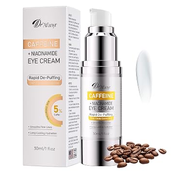 Caffeine Eye Cream - Eye Cream with Caffeine & Niacinamide for Dark Circles and Puffiness, Under Eye Treatment Reduces Puffy Bag & Fine Line, Hydrating & Brightening Eye Area Skin Care for Women & Man