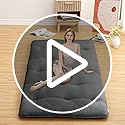 Image of Deevine Craft Quilt Cotton Floor Bed Mattress, Foldable,Rollable Movable Single Bed Comfort Gadda 1 Sleeping Capacity, S Quilted Design (Dark Grey, Single Bed 72X30X5 Inches), Gray