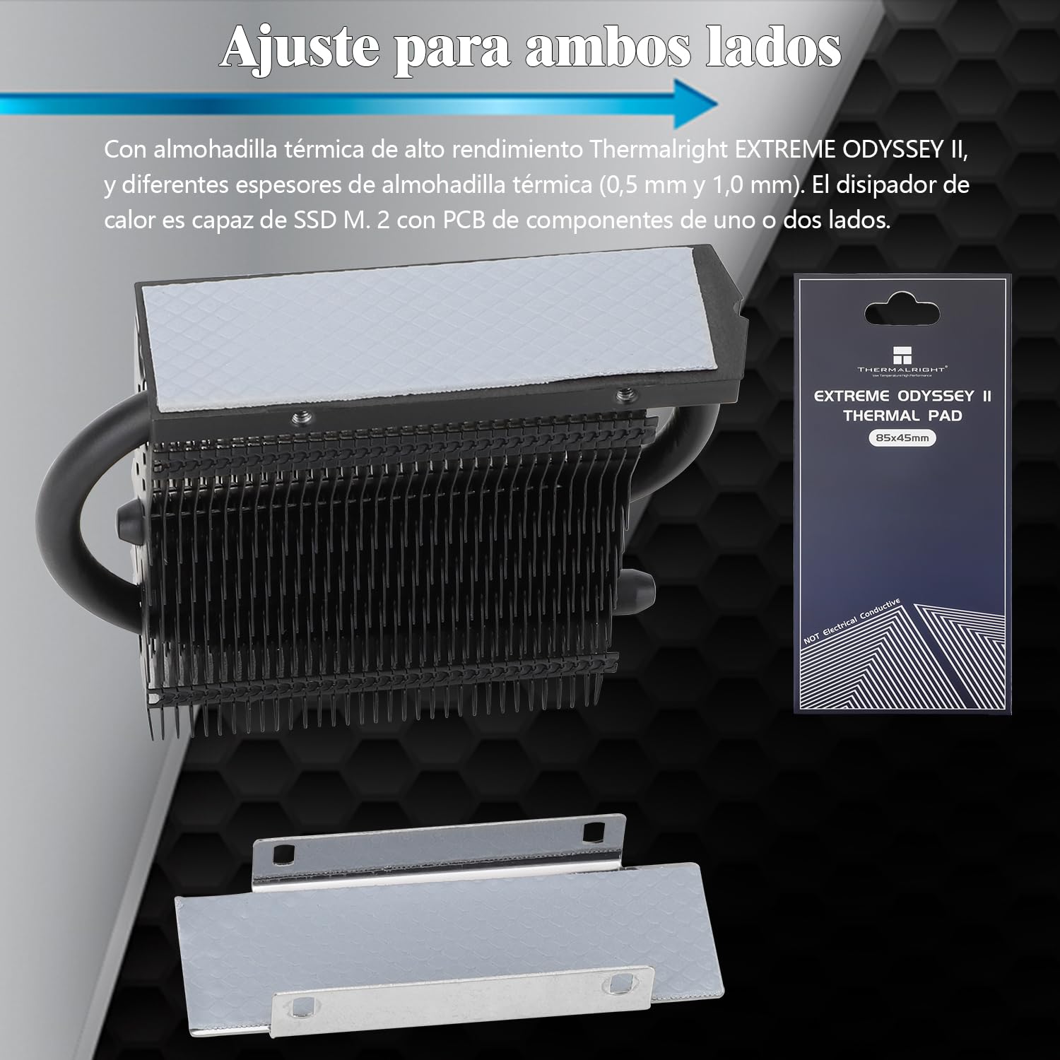 Thermalright HR-09 2280 SSD Kühlkörper – Mit Heatpipe, Doppelseitig, Für M.2 SSDs, 79x24x48 Mm