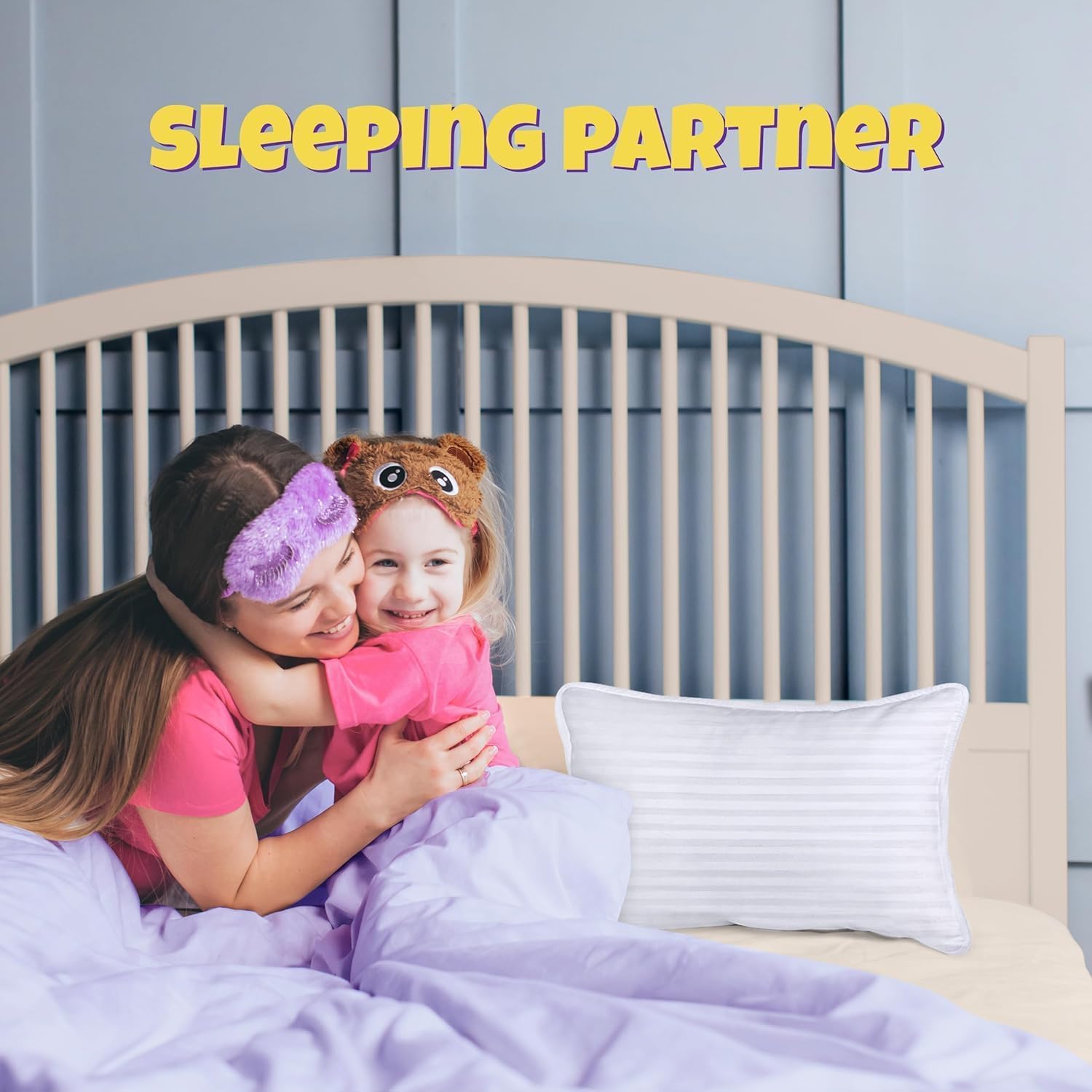 Utopia Bedding Oreiller Enfant (Lot de 2), 40 x 60 cm Coussin pour lit mit Tissu en Coton Mélangé, Respirant Coussin Enfant, pour Les Enfants de 2 Ans et Plus (Blanc)