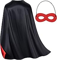 Vista 9 de Capas y máscaras de superhéroe de doble cara para niños, perfectas para Navidad, Halloween, cosplay y fiestas