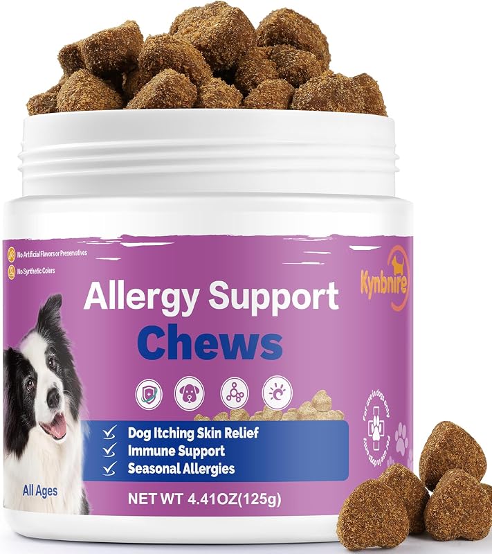 Suplemento mastigável para cães com probióticos, cúrcuma e sabor salmão Kynbnire – 50 unidades
