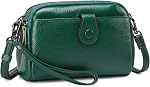GAEKEAO Sacs de corps croisés pour femmes Petit cuir véritable Sac de corps de purée de épaule avec fermeture éclair supérieure