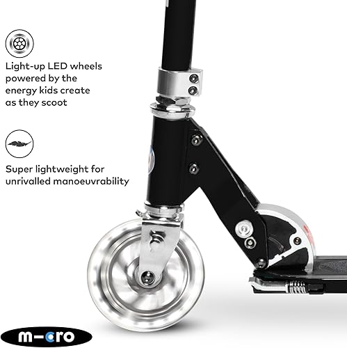 Miniatura 3 de Micro Kickboard - Sprite LED - Patinete de 2 ruedas a partir de 6 años hasta adolescentes, plegable para llevar, ligero y portátil con ruedas