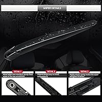 Vista 5 de Conjunto de escobilla de limpiaparabrisas trasero, accesorios de brazo de limpiaparabrisas trasero de repuesto para Lincoln MKX 2016-2018, juego