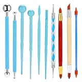 Polymer Clay Tools, Modeling Dotting Tools, Silicone Clay Sculpting Tool, Air Dry Clay Kit for Painting Embossing Scoring Modeling, Nail Art