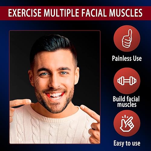 Miniatura 4 de Moldeador de barbilla de silicona de resistencia de 3 niveles (6 piezas) con caja  Ejercitador de barbilla adecuado para principiantes, usuarios