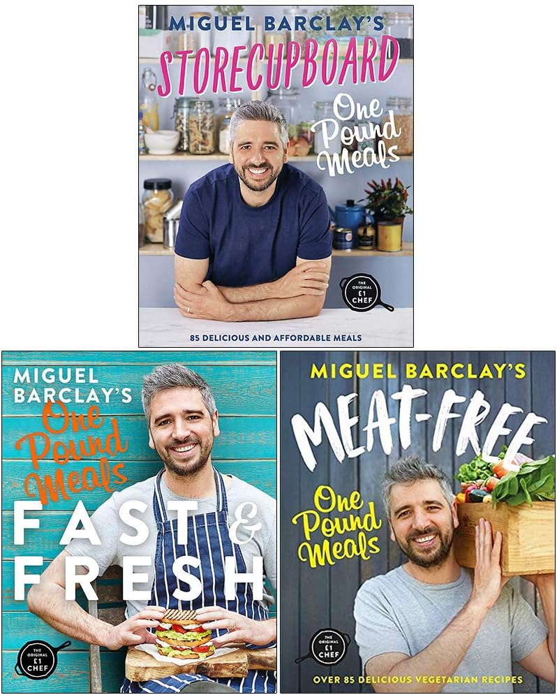 Miguel Barclay 3 Books Collection Set (Storecupboard One Pound Meals, Fast & Fresh One Pound Meals, Meat-Free One Pound Meals)