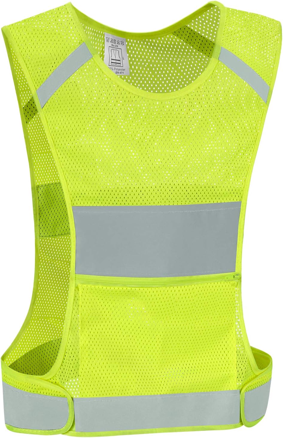 Reflective Vest Safety Running Gear with Pocket for Running Biking Walking