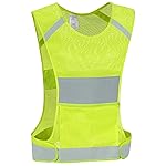 IDOU Reflective Vest Safety Running Gear with Pocket, Ultralight &Adjustable Waist&360High Visibility for Running,Jogging,Biking,Motorcycle,Walking,Women & Men(+2bands+1bag)/XL