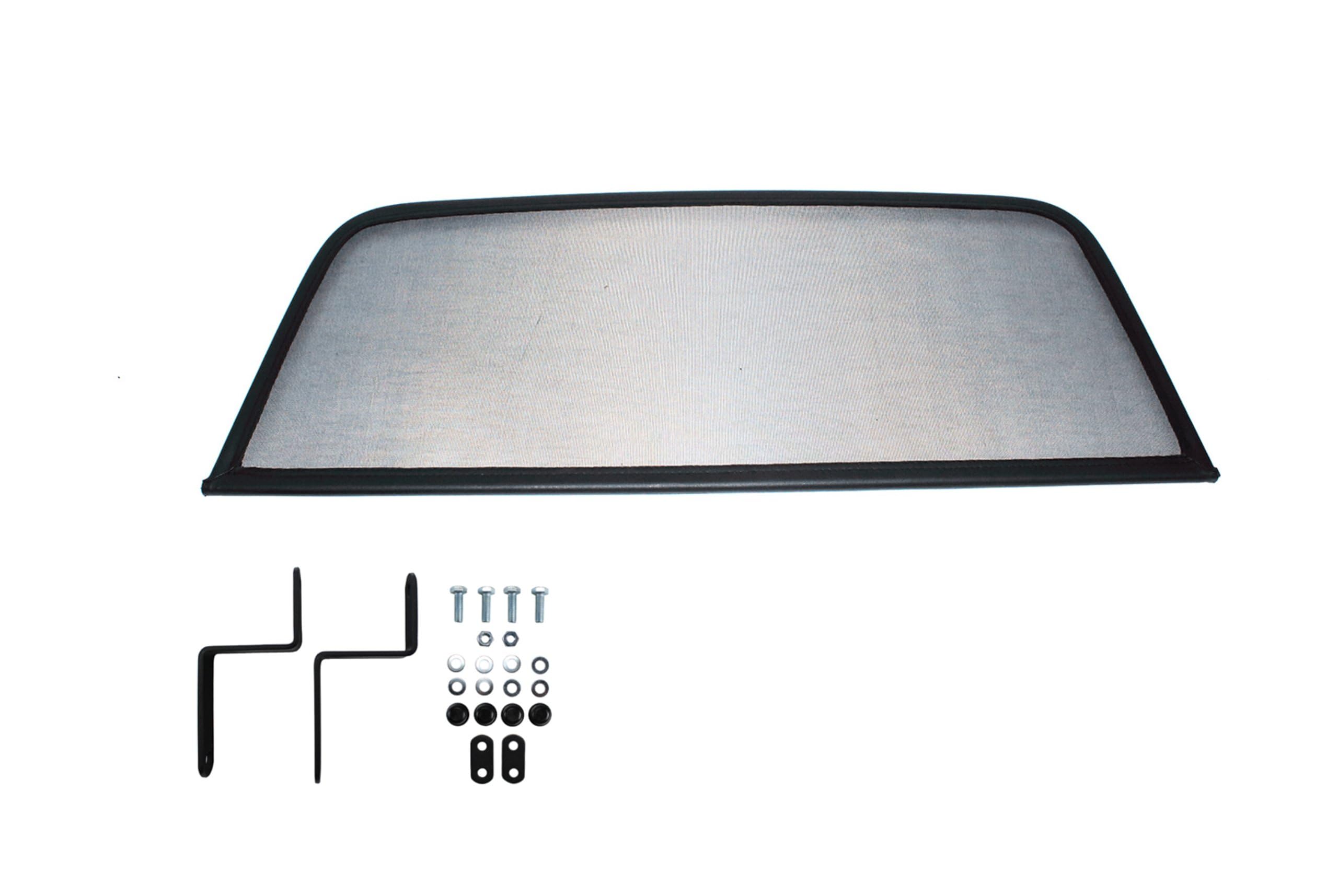 GermanTuningParts Déflecteur de Vent pour Triumph TR4,TR5,TR6 (1964-1976) - Pliable - Noir | Filet Anti-Remous Coupe | Déflecteur d'air
